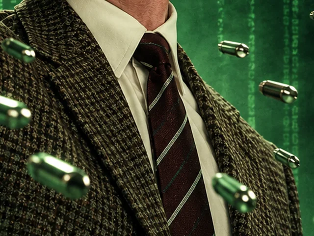 houndstooth tweed and a striped tie, the official uniform of the paris node